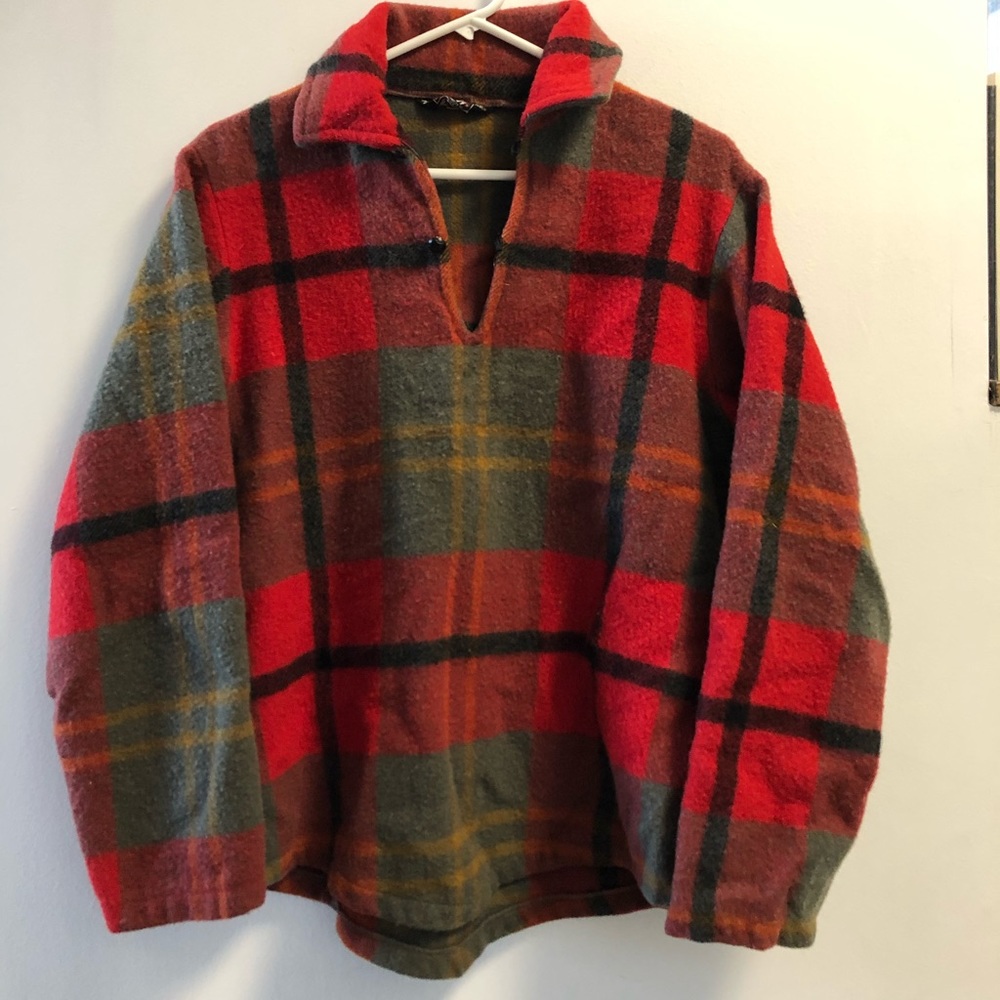 🍂. Plaid Wool Pullover